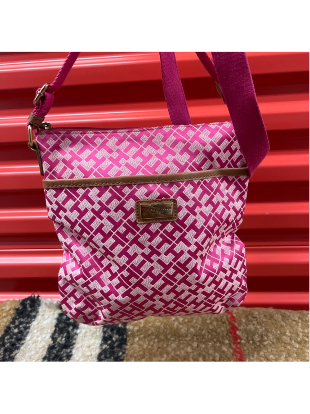 Women's Tommy Hilfiger Crossbody Bag One Size Pink Brown